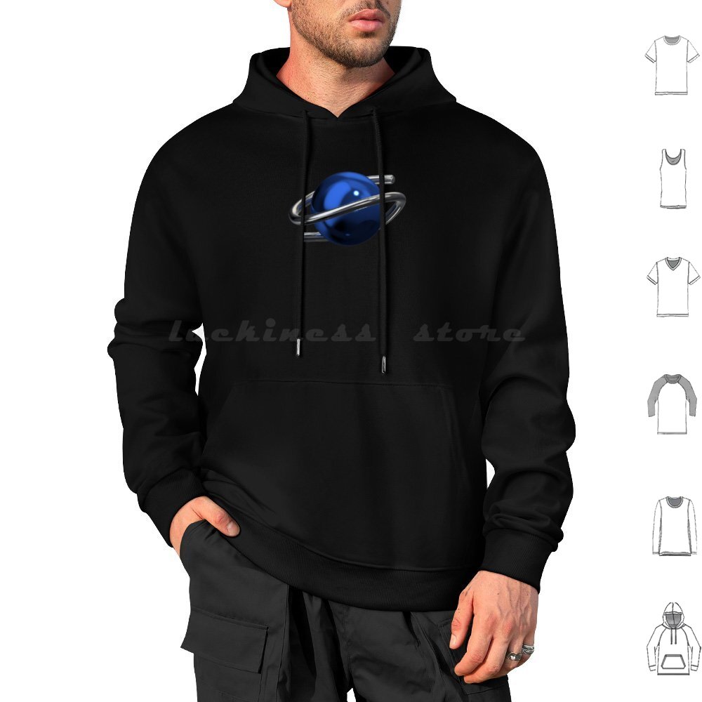 Gaming Console Generations - Saturn 3d Chrome Hoodies Long Sleeve