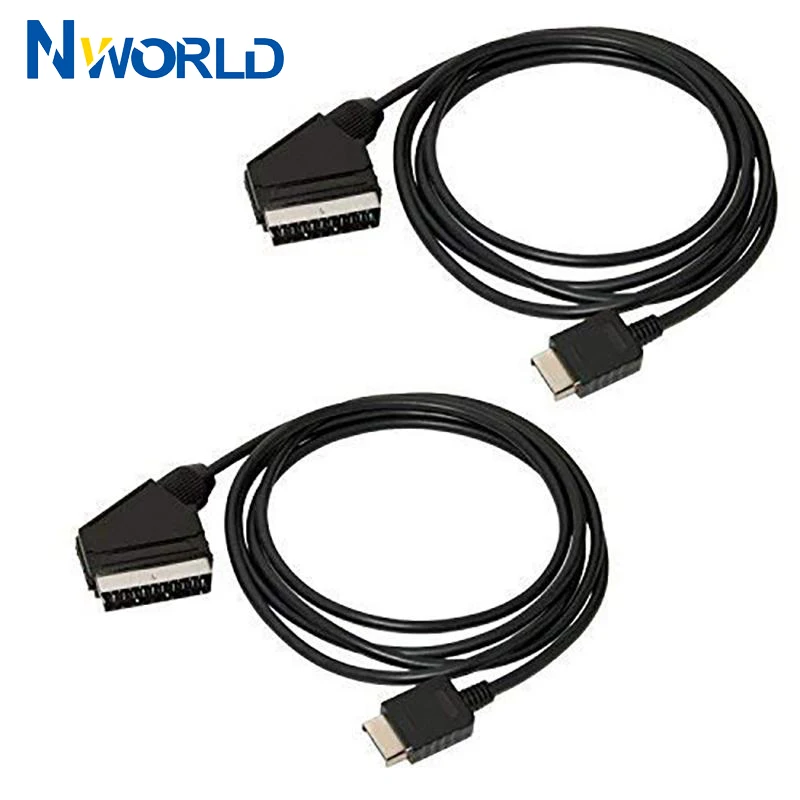 Gaming Console Cabinet - 2pcs/lot 6Ft RGB SCART Wire Cable