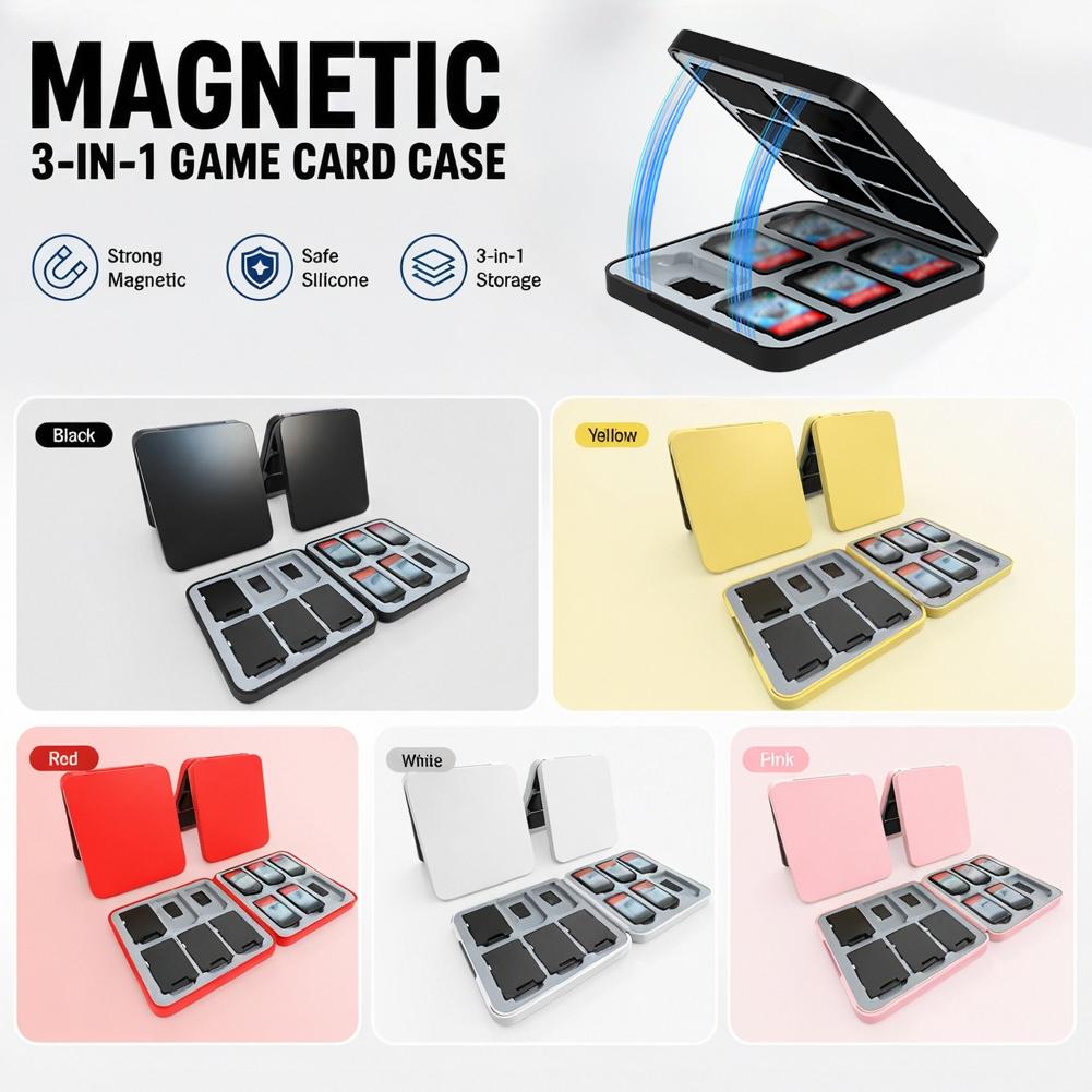 Gaming Console Cabinet - Magnetic Silicone Three In One Card