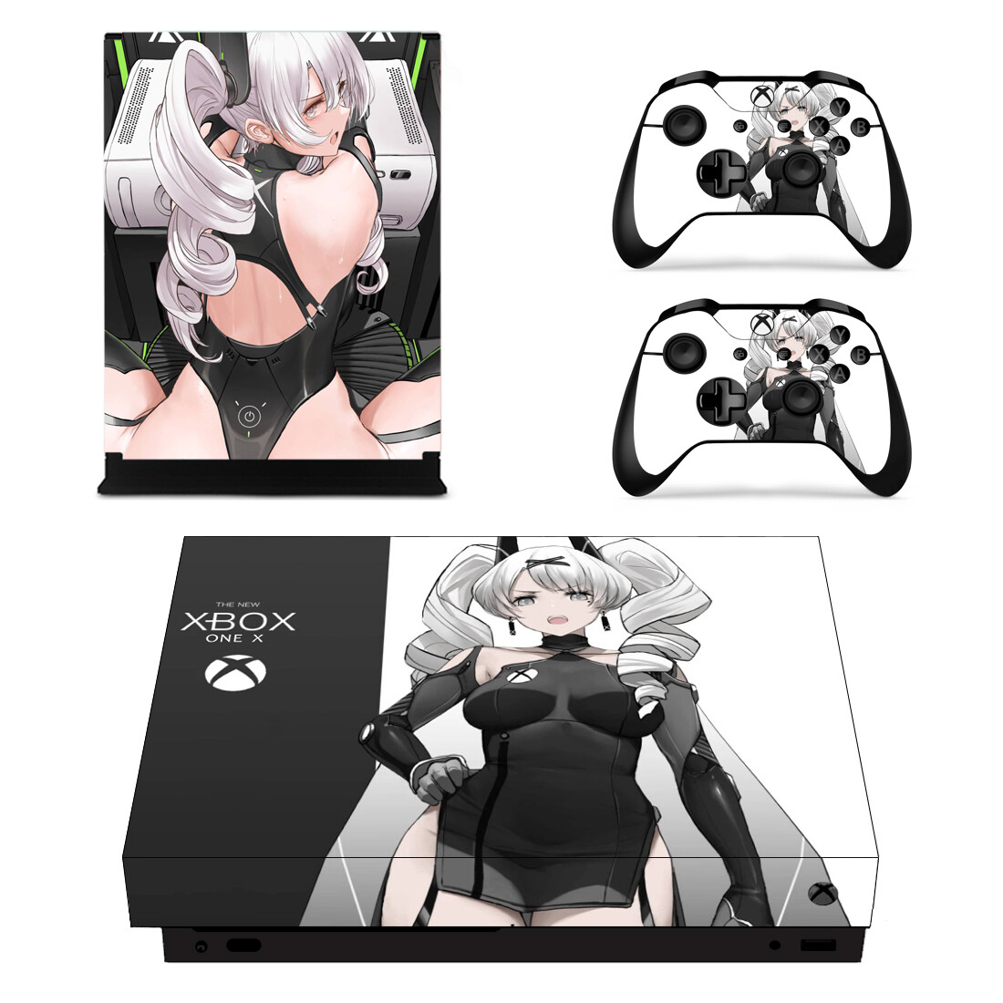 Gaming Console Cabinet - Anime Cute Girl Full Cover Skin