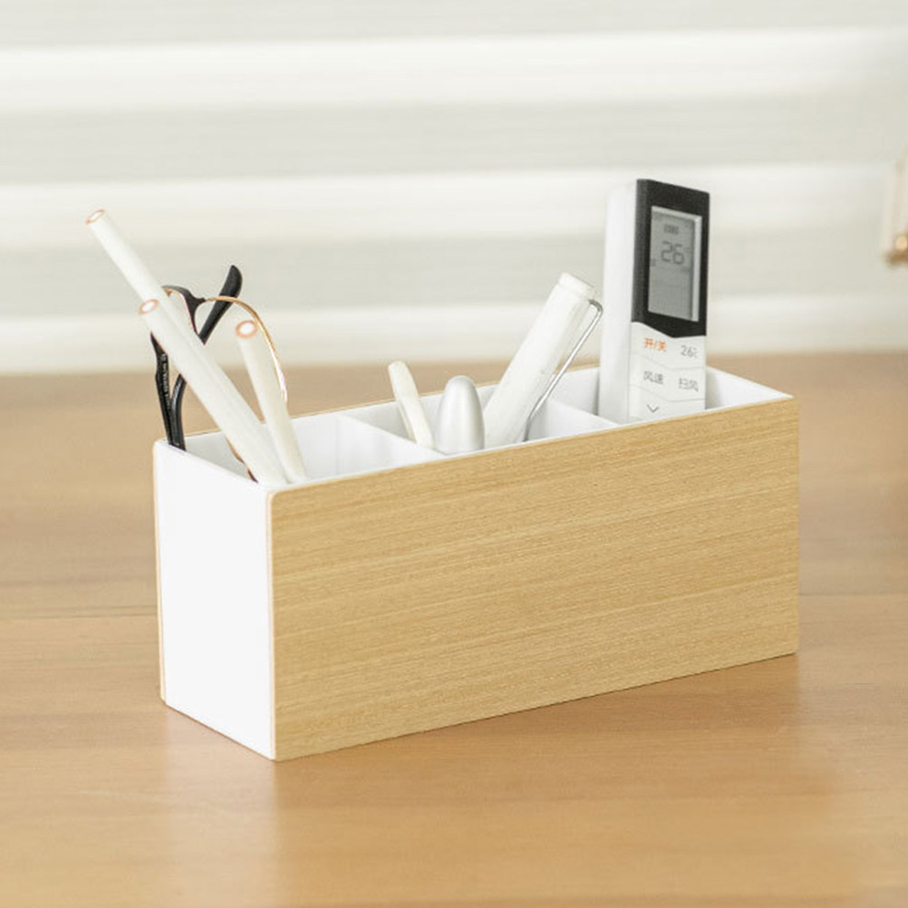 Controller Stand Holder - Wooden Tabletop Storage Organizer Multi Grid