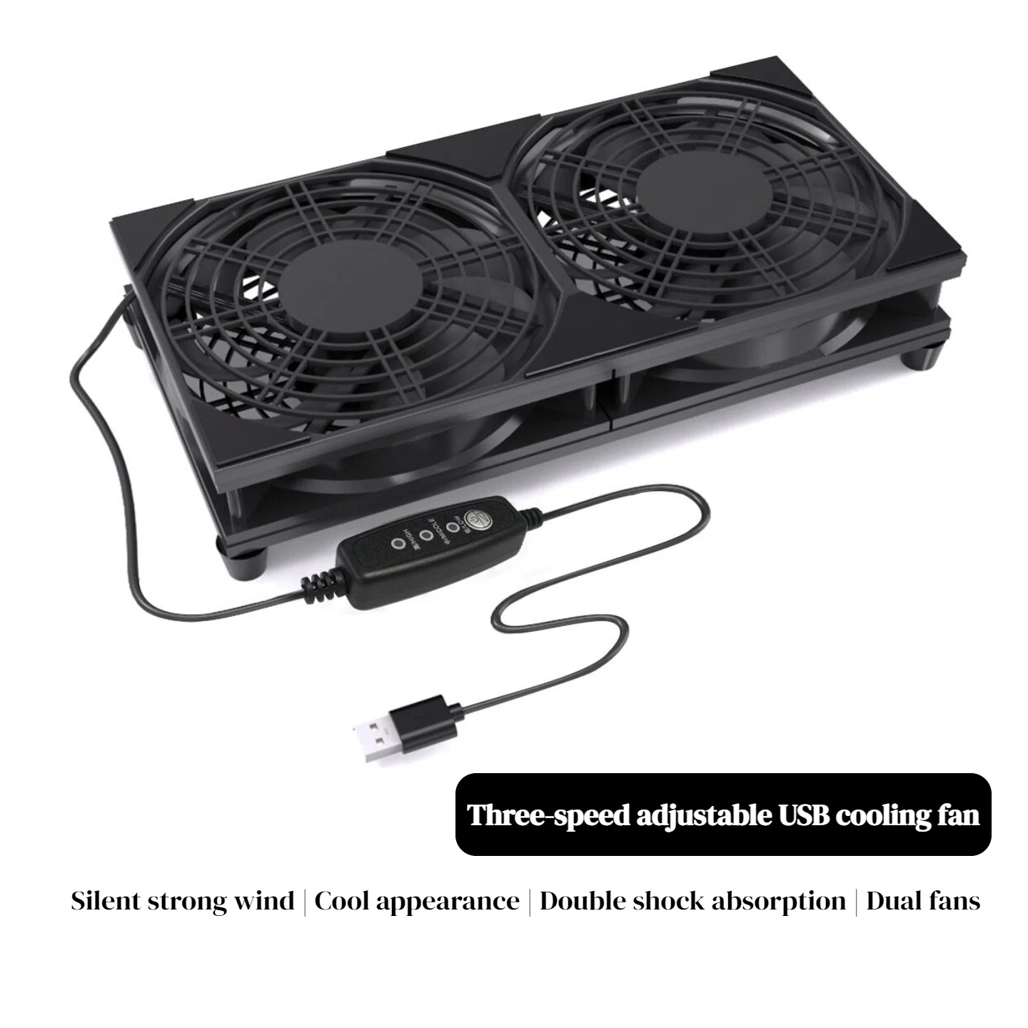Gaming Console For Pc - Dual USB Cooling Fan with 3-Speed