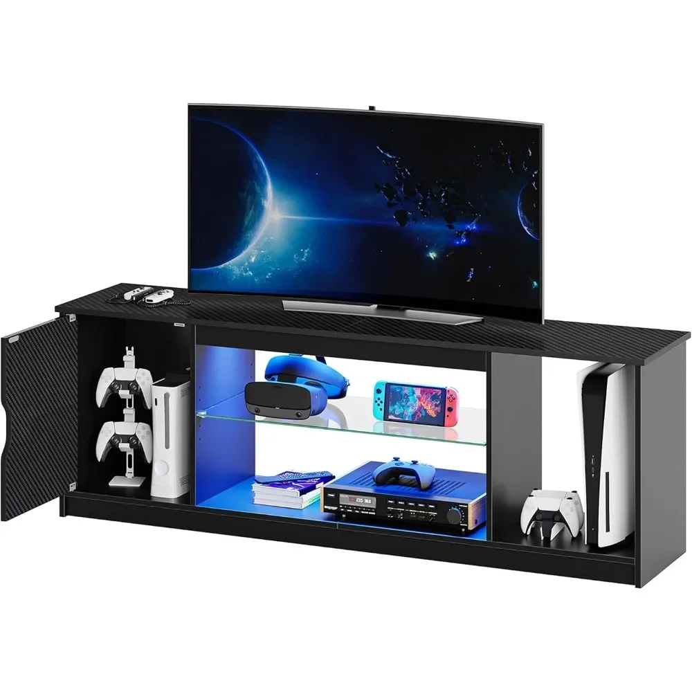 Gaming Console Cabinet - Bestier Led Entertainment Center for PS5,