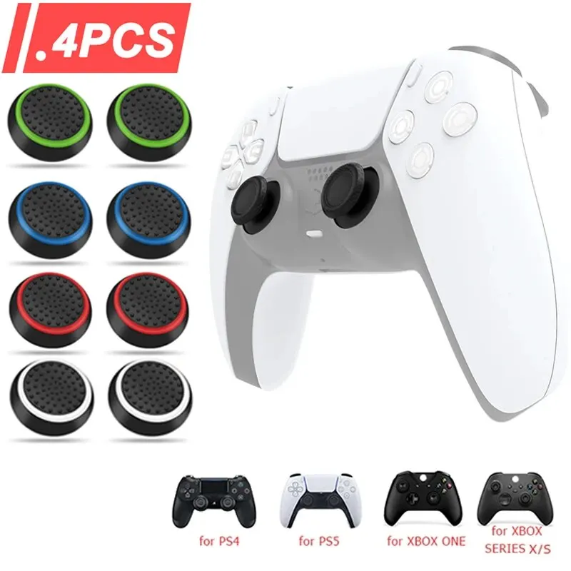 Gaming Console And Tv - 4PCS Silicone Analog ThumbStick Grip Caps