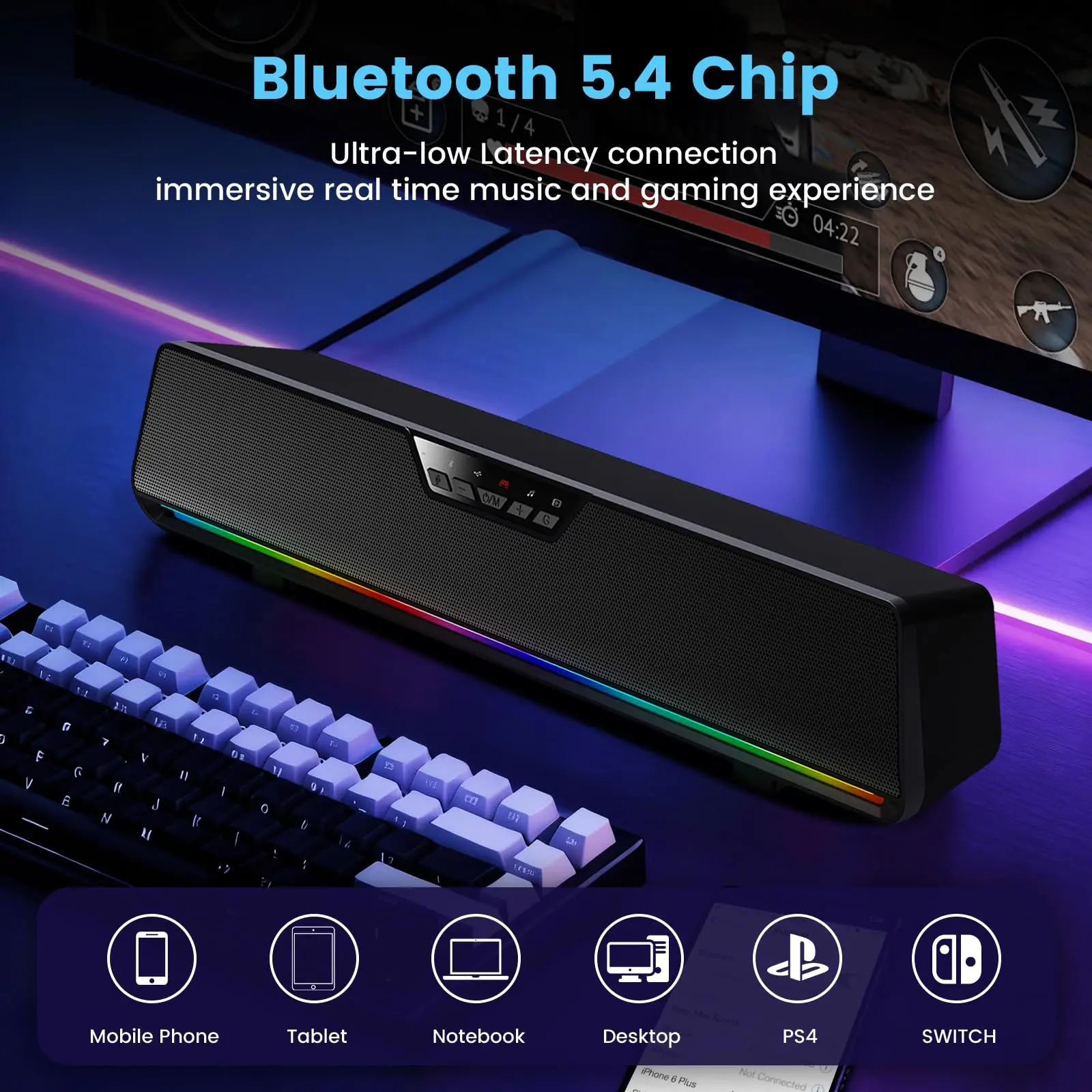 GS6 Pro 7.1 Gaming Speaker Bar - đánh giá và giá Gaming Console Apple