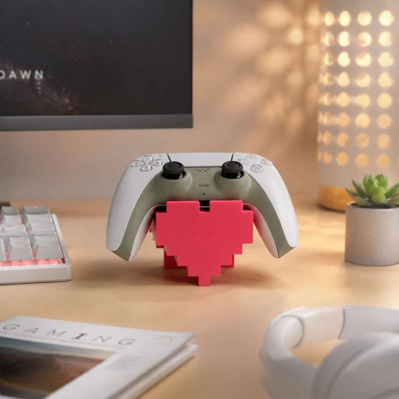 Retro Heart Shaped Game Contro - đánh giá và giá Controller Stand Holder