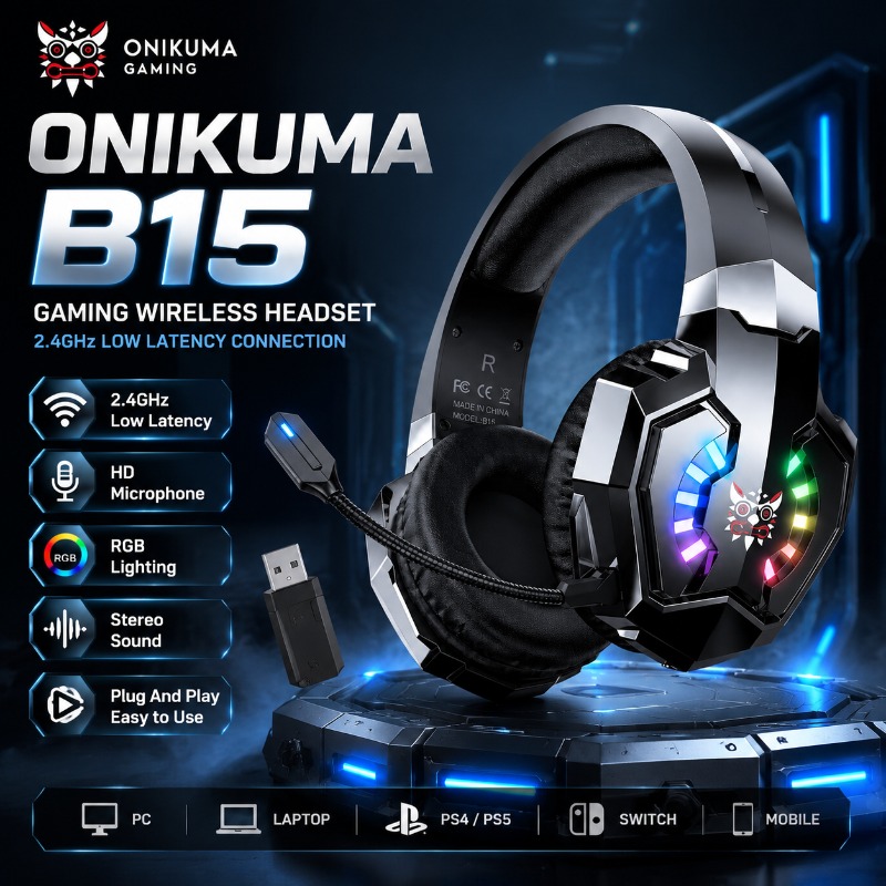 ONIKUMA B15 Gaming Headset Wir - đánh giá và giá Gaming Console In Amazon