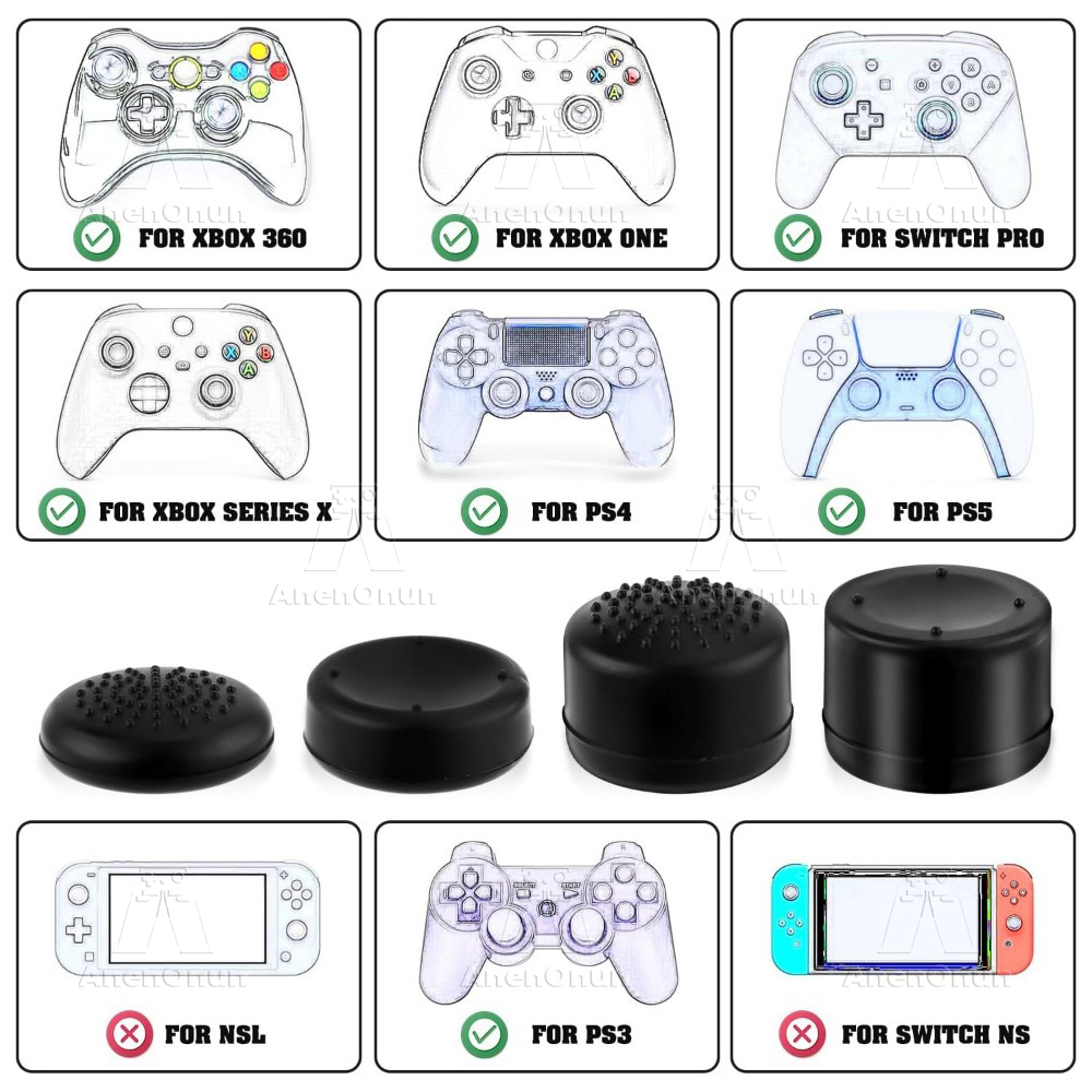 8PCS Thumb Grip Caps Controlle - đánh giá và giá Gaming Console Tv Stick
