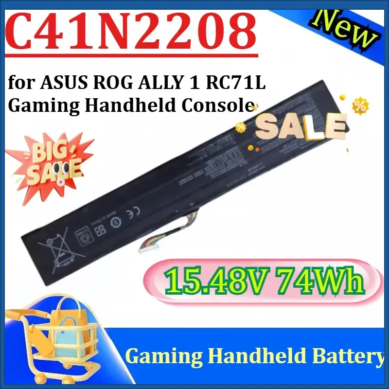 New C41N2208 15.48V 74Wh High  - đánh giá và giá Gaming Console Asus Rog