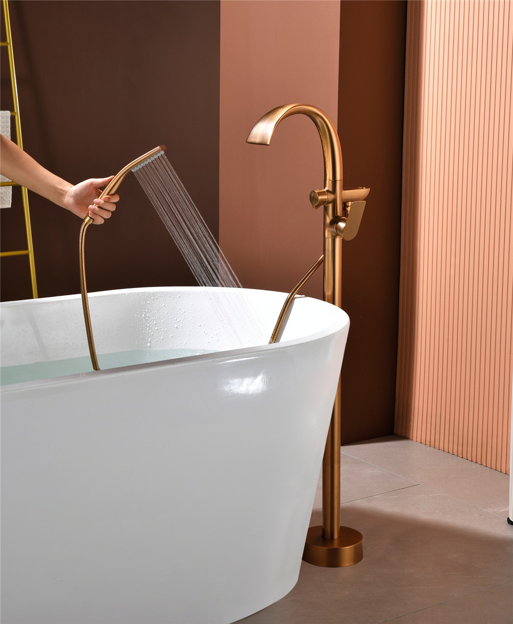 Brushed Rose Gold Bathtub Fauc - đánh giá và giá Controller Stand Holder